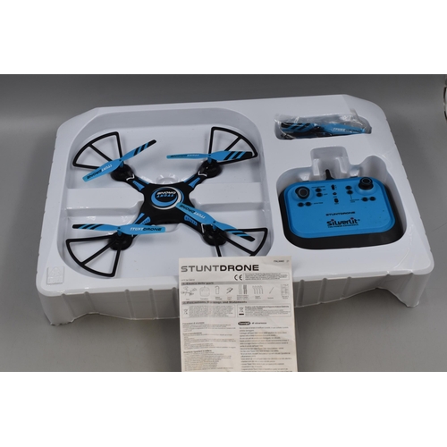 550 - A Sliverlit Stunt Drone, In Box With Accessories. Powers on When Tested.