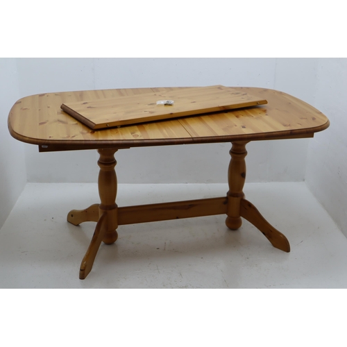 556 - Fine Quality Oval Solid Pine Extending Table with Six matching Chairs approx 60