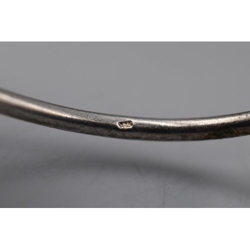 5 - A 925. Silver Teardrop Bangle