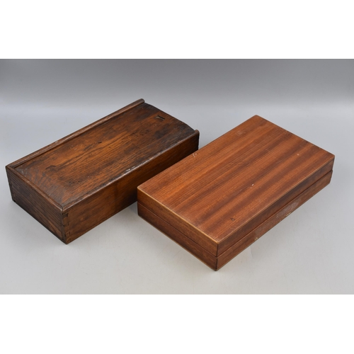 169 - Two Hand Made Wooden Storage Boxes approx 13