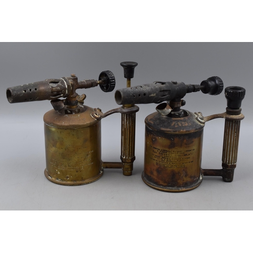 175 - A Pair of Vintage Max Sievert Of Stockholm Brass Blow Torches