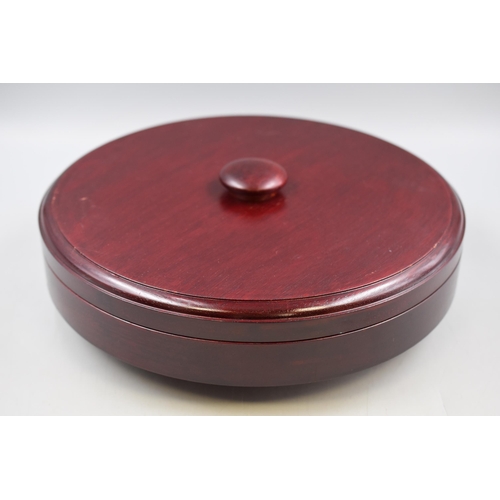 183 - A Retro Rotating Lazy Susan, With Lid. Approx 13.5