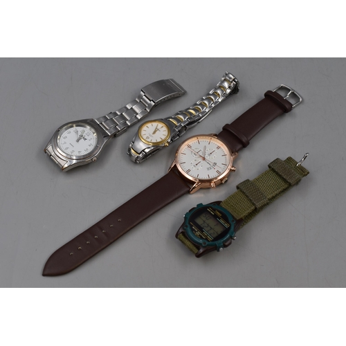 40 - Selection of 4 Watches including pod, Timex, Seiko and Cuera