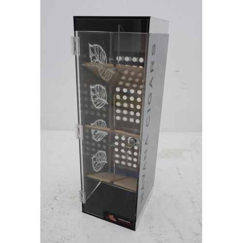 190 - A Havana Cigars Lockable Shop Display Unit, With Key. Approx 8.5