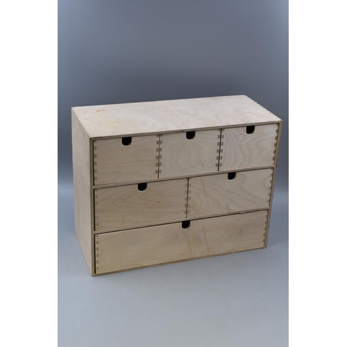 192 - Crafters Drawers, 3 over 2 over 1 Measures 16.5 Inches Wide Approx x 13 Tall