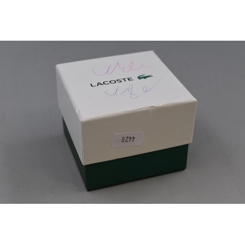 51 - Lacoste Quartz date Watch with Original leather Strap and Box