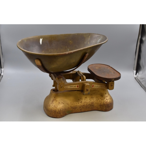 203 - Set of Vintage W and T Avery Weighing Scales with Brass Weighing Pan