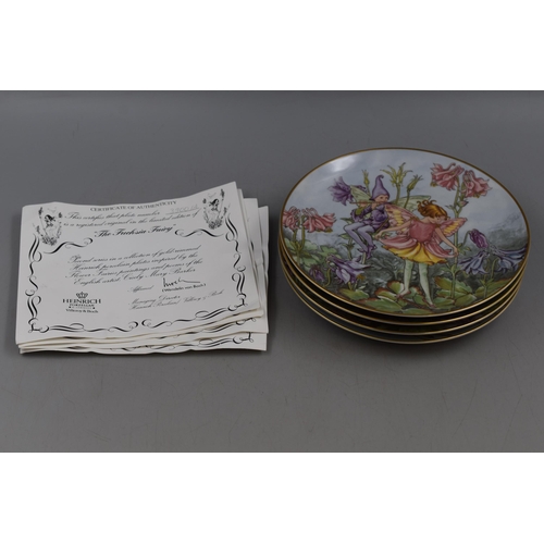 206 - A Selection of Four Villeroy&Boch Flower Fairies Collection Collectors Plates With Certificates.