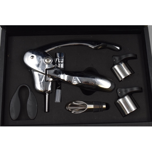 60 - A Brookestone Five Piece Wine Opener Set, In Case.