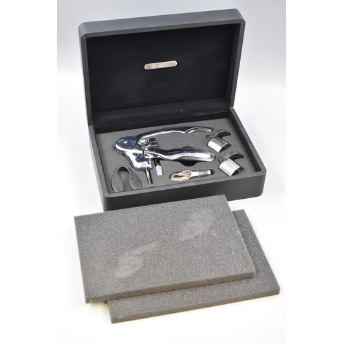 60 - A Brookestone Five Piece Wine Opener Set, In Case.