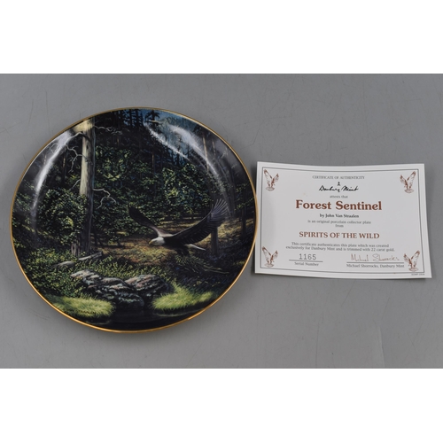 212 - Nine Boxed Danbury Mint Plates complete with Certificates to include Eagles Summit, Forrest Sentinel... 