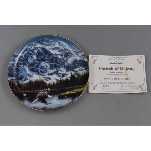 212 - Nine Boxed Danbury Mint Plates complete with Certificates to include Eagles Summit, Forrest Sentinel... 