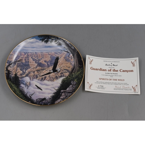 212 - Nine Boxed Danbury Mint Plates complete with Certificates to include Eagles Summit, Forrest Sentinel... 