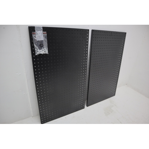 218 - Pair Of Wall Control Metal Pegboard Includes With Metal Brackets Approx 33