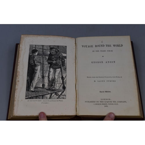 75 - RARE Antique Book Titled 'Drake and Ansons Voyages' By D. Laing Purves, Special Edition Hardback, Ac... 