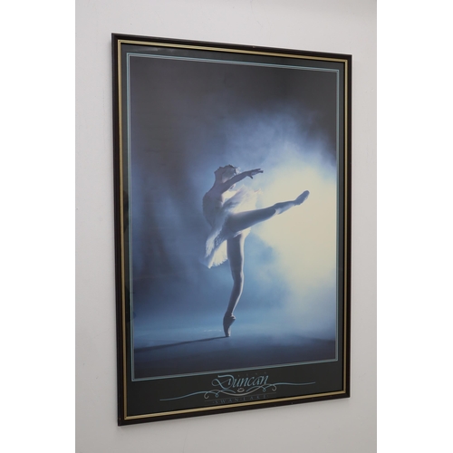 233 - Large Duncan , Swan Lake Ballerina Print. Measures Approx 37 x 25 Inches