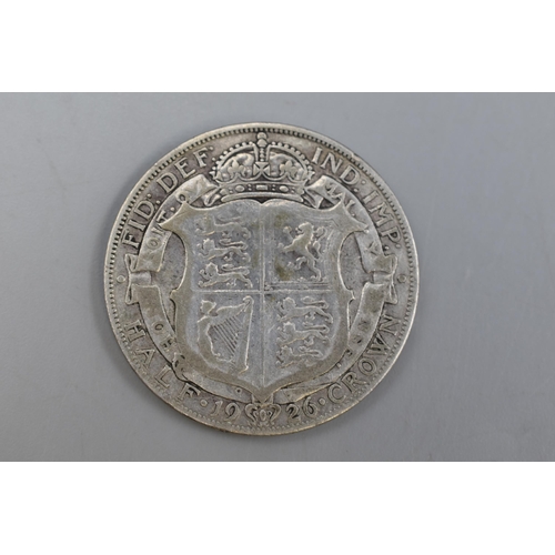 96 - A 1926 Silver George V Half Crown