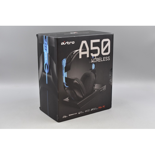 253 - Boxed Astro Gaming A50 Wireless Headset and Base Station.