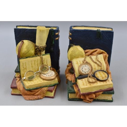 135 - A Pair of Leonardo Collection, Librarian Themed Bookends. Approx 5