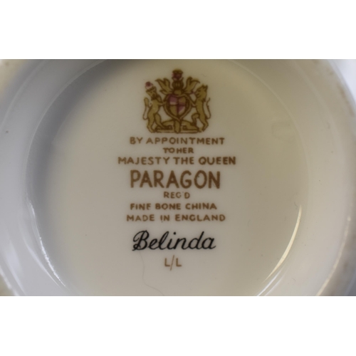 156 - A Twenty Piece Ceramic Paragon 'Belinda' Teaset. Includes Four Saucers, Six Side Plates, Six Cups, T... 