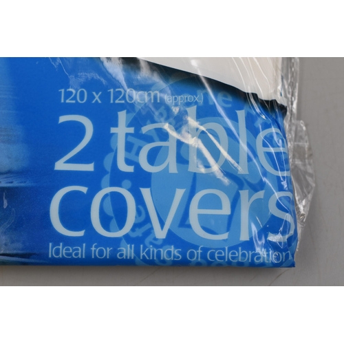 545 - Collection of Ten Packs of Two Brand New Table Covers approx 47