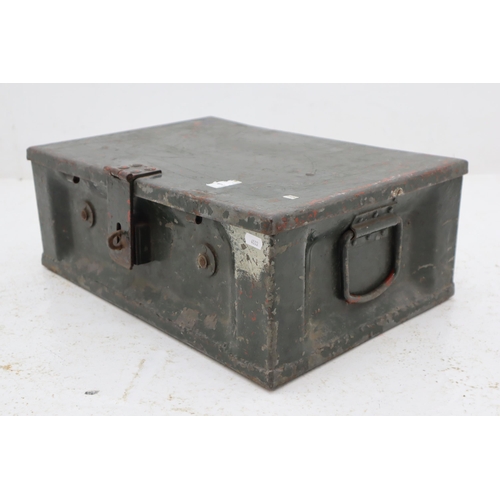 566 - Heavy Metal Military Style Lock Box (21