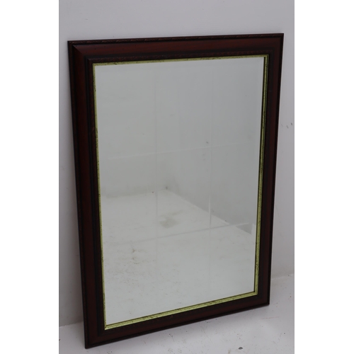 570 - Pair Of Bevelled-Edge Mirrors Approx 25