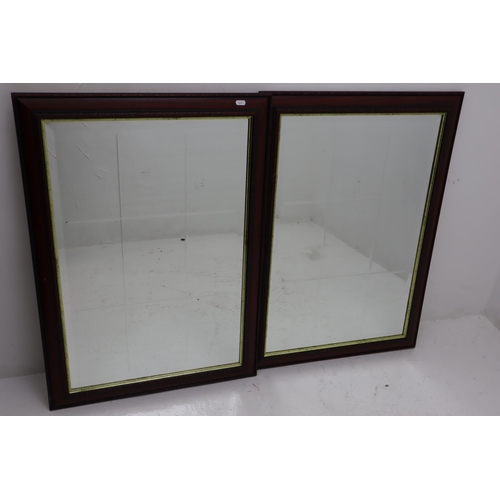 570 - Pair Of Bevelled-Edge Mirrors Approx 25