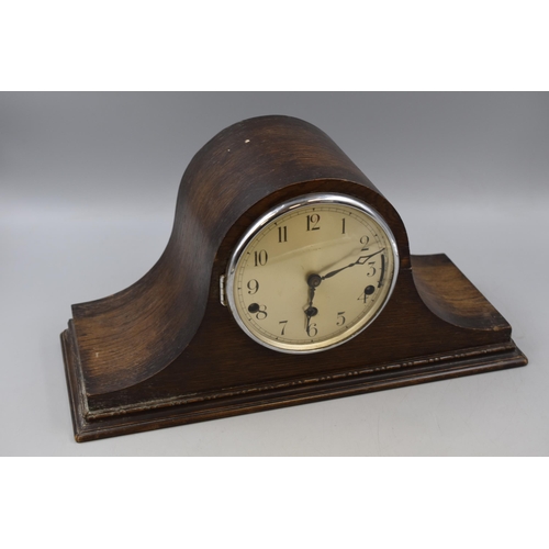 200 - Napoleon Mantle Clock, Westminster Chime with Pendulum approx 17