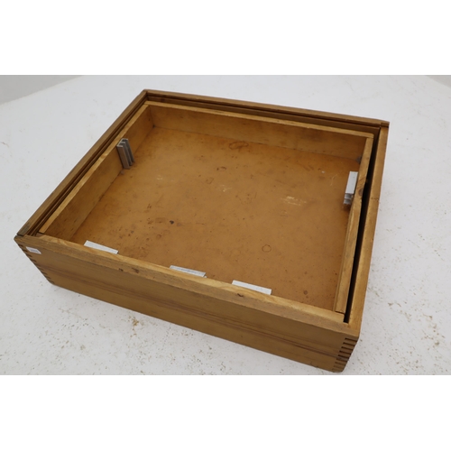 203 - Vintage Wooden Lego Storage Box with internal split level compartments 19