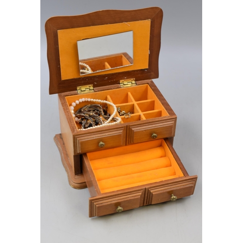 212 - Three Storage Containers, Includes Jewellery Box (With Contents), Atlas Cylindrical Container and Ot... 