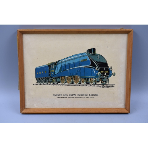 214 - Set of 4 Prescott-Pickup Framed Pictures of classic trains