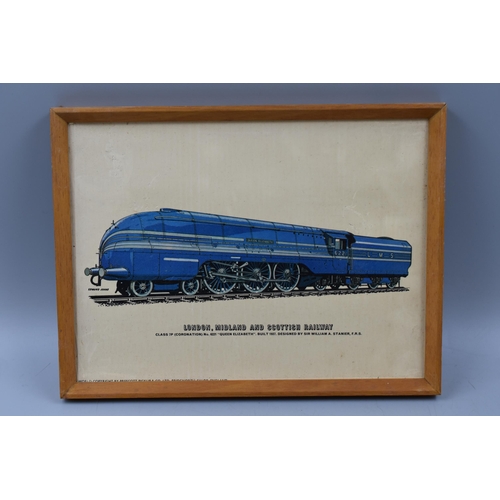 214 - Set of 4 Prescott-Pickup Framed Pictures of classic trains