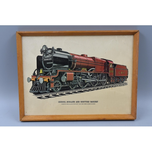 214 - Set of 4 Prescott-Pickup Framed Pictures of classic trains