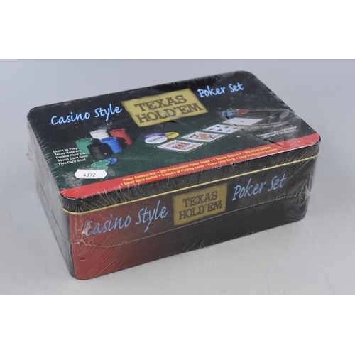 215 - Sealed Casino Style ' Texas Hold 'Em' Poker Set