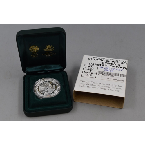 2 - A 2000 Sydney Olympics Silver Proof (.999 Silver) Five Dollar Coin, In Original Box With Certificate... 