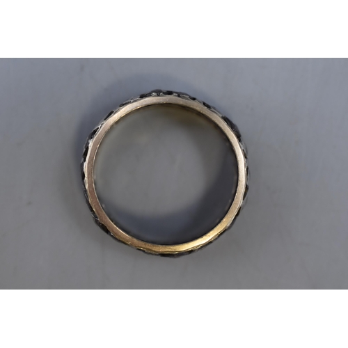 8 - Gold 9ct Eternity Ring (Size K) Complete with Presentation Box