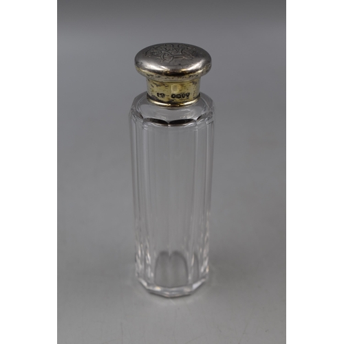 18 - Hallmarked London Victoria Sterling Silver Crystal Dressing Table Bottle circa 1877