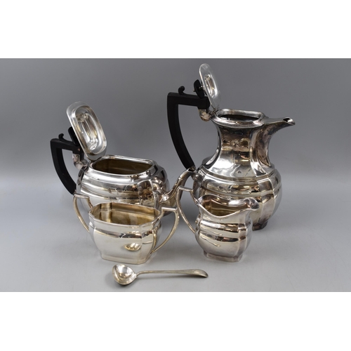 22 - A Silver Plated Teaset To Include Sugar Bowl, Milk Jug, Tea Pot and Coffee Pot.