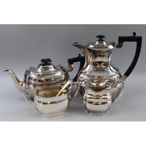 22 - A Silver Plated Teaset To Include Sugar Bowl, Milk Jug, Tea Pot and Coffee Pot.