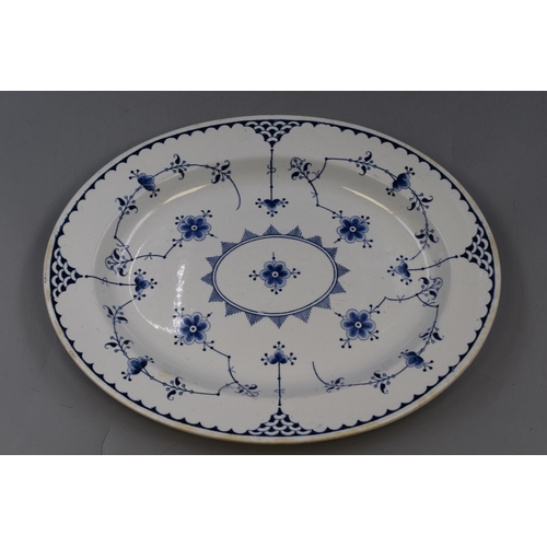 232 - A Selection of Four Ceramic Platters, To Include Royal Copenhagen Blue Fluted Platter (Pre 1900).