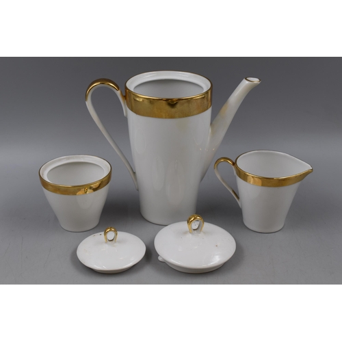 233 - A Bavarian 22 Piece Ceramic Coffee Set Depicting Fruit. includes 6 Cups, 6 Saucers, 6 8