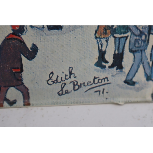 244 - A Large Edith Le Breton 'Come To The Fair' Print (Small Tear), Approx 23.5