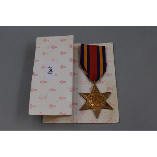 36 - A Burma Star Medal, With Ribbon