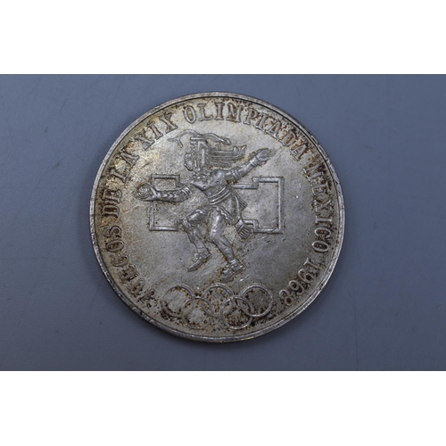 43 - Mexican 1968 Silver 25 Pesos Coin