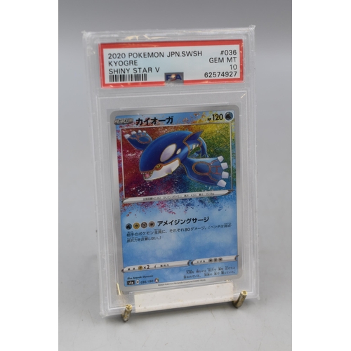 54 - Pokémon Card Graded 10 Gem Mint “2020 Pokémon JPN.SWSH Kyogre Shiny Star V No.03... 