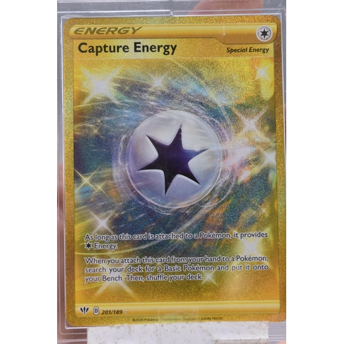 55 - Pokémon Card Graded 10 Gem Mint “2020 Darkness Ablaze Capture Energy Secret Rare No.201... 