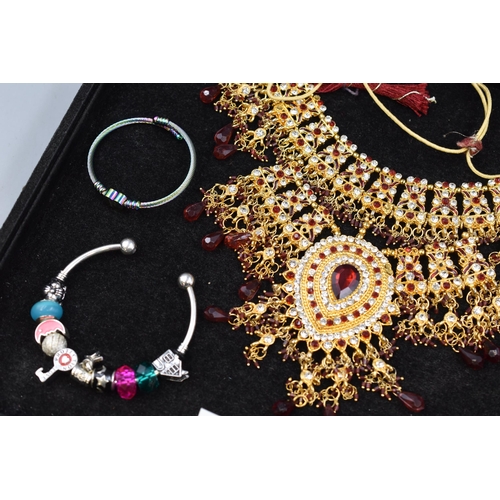 65 - Selection of jewellery including Indian necklace, Earrings, Bracelets and More