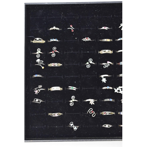 71 - Various Selection Of Adjustable Rings Includes With Large Tray