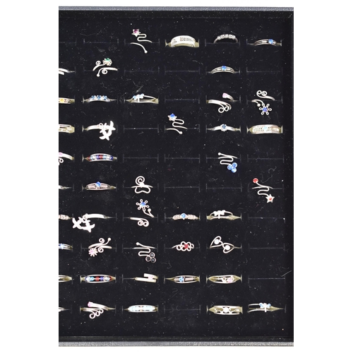 71 - Various Selection Of Adjustable Rings Includes With Large Tray